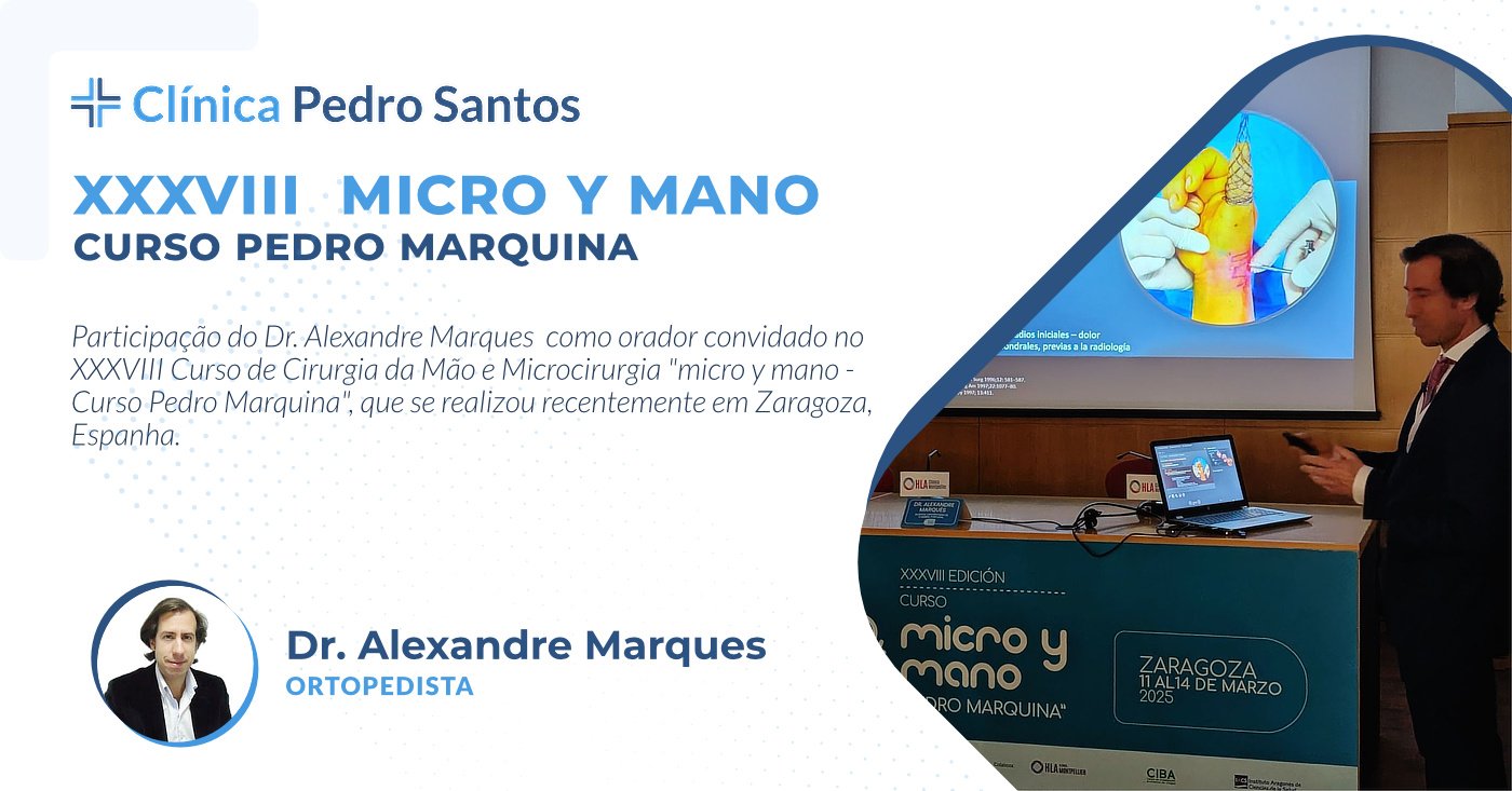 Dr. Alexandre Marques convidado para falar em prestigiado curso em Espanha Dr. Alexandre Marques convidado para falar em prestigiado curso em Espanha