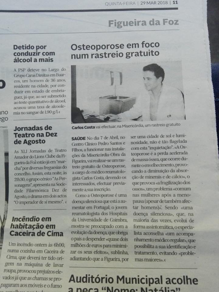 Osteoporose em foco num rastreio gratuito